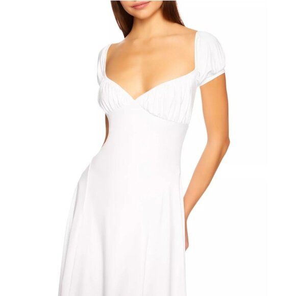 Susana Monaco Off-The-Shoulder Midi Dress Size Small High Low Hem White New - Picture 11 of 11
